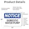 Signmission Domestic Water Pump, 24 in W x Rectangle, Vinyl Decal OS-2PACK-NS-D-1824-L-11450 - alternate 5